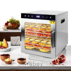 Food Dehydrator 10 Tray Stainless Steel Jerky/Herbs/Veggies/Fruits Dryer Machine