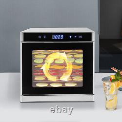 Food Dehydrator with Adjustable Temperature Timer LED Display Screen 35-75? 110V