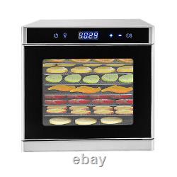 Food Dehydrator with Adjustable Temperature Timer LED Display Screen 35-75? 110V