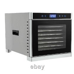 Food Dehydrator with Adjustable Temperature Timer LED Display Screen 35-75? 110V