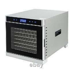 Food Dehydrator with Adjustable Temperature Timer LED Display Screen 35-75? 110V