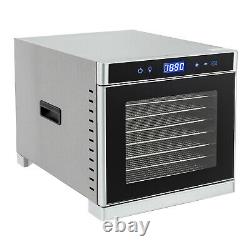 Food Dehydrator with Adjustable Temperature Timer LED Display Screen 35-75? 110V