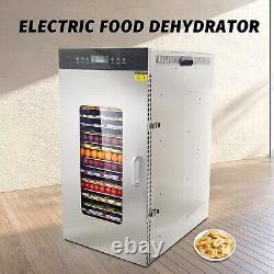 Hakka Stainless Steel Food Dehydrator 20 Tray Meat Fruit Jerky Dryer Blower