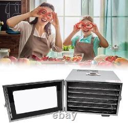 (Prise AU 220V)400W Food Dehydrator Stainless Steel 6 Trays Electric Food New