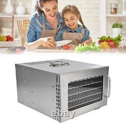 (Prise AU 220V)400W Food Dehydrator Stainless Steel 6 Trays Electric Food New