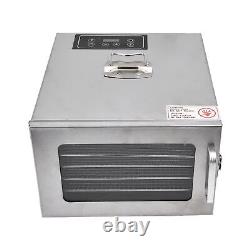 (Prise EU 220V)400W Food Dehydrator Stainless Steel 6 Trays Electric Food