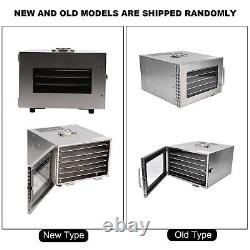 (Prise EU 220V)400W Food Dehydrator Stainless Steel 6 Trays Electric Food