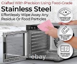 Pro Food Dehydrator Machine 7 Stainless Steel Trays Dryer for Jerky