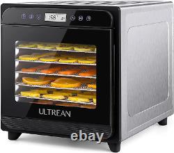Ultrean Food Dehydrator, 8 Stainless Steel Trays Large Dehydrator, 600w Food for